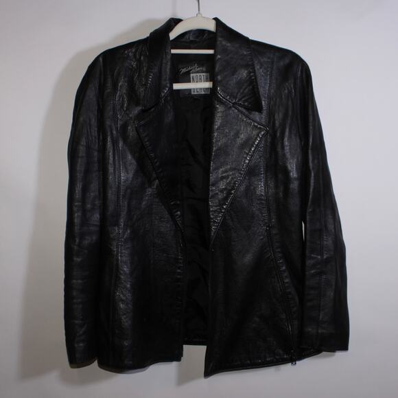 Vintage Michael Hoban Black 100% Genuine Partial Zip Up jacket - Picture 1 of 6